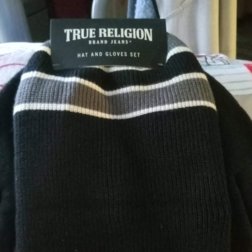 True Religion Hat and Glove Set